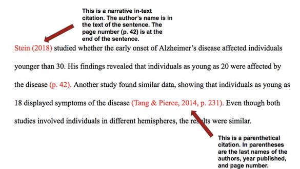 in text citations using apa endnote example